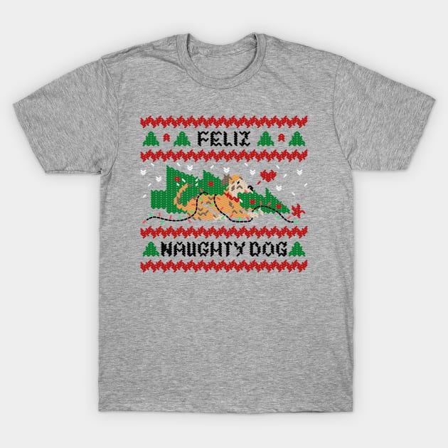 Feliz Naughty Dog - Greyhound T-Shirt by TeeMagnet